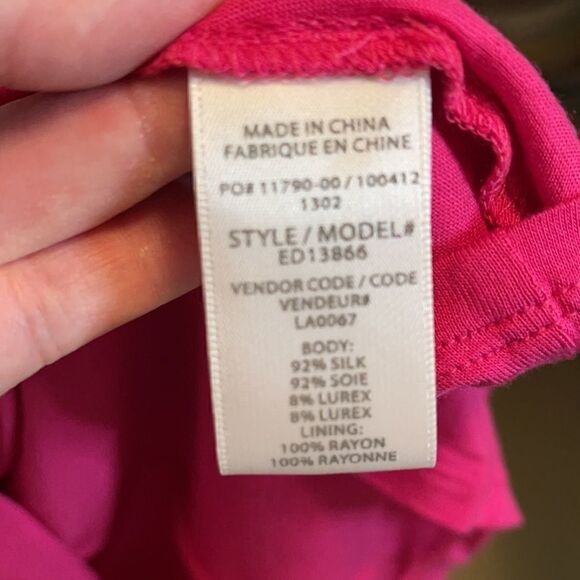 Ella Moss Fuschia Pubk Lurex Halter Dress M - Picture 8 of 9